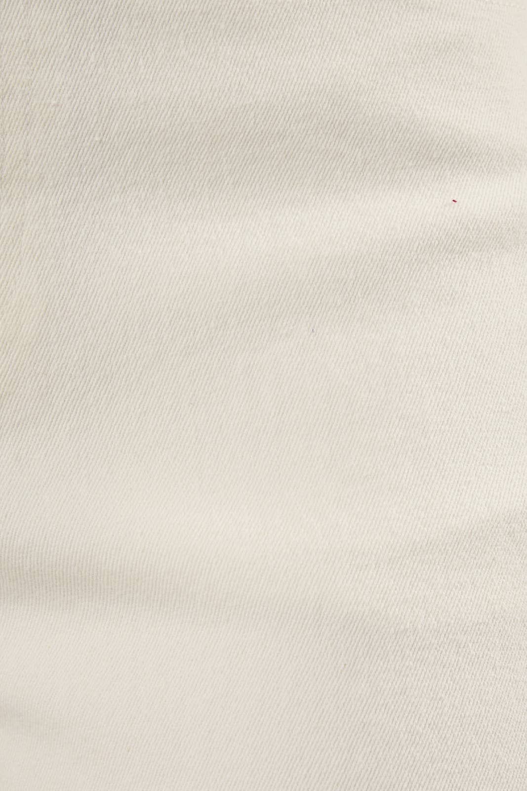 FRAYED WAIST& STRETCH IN WHITE TWILL PANTS: White / M