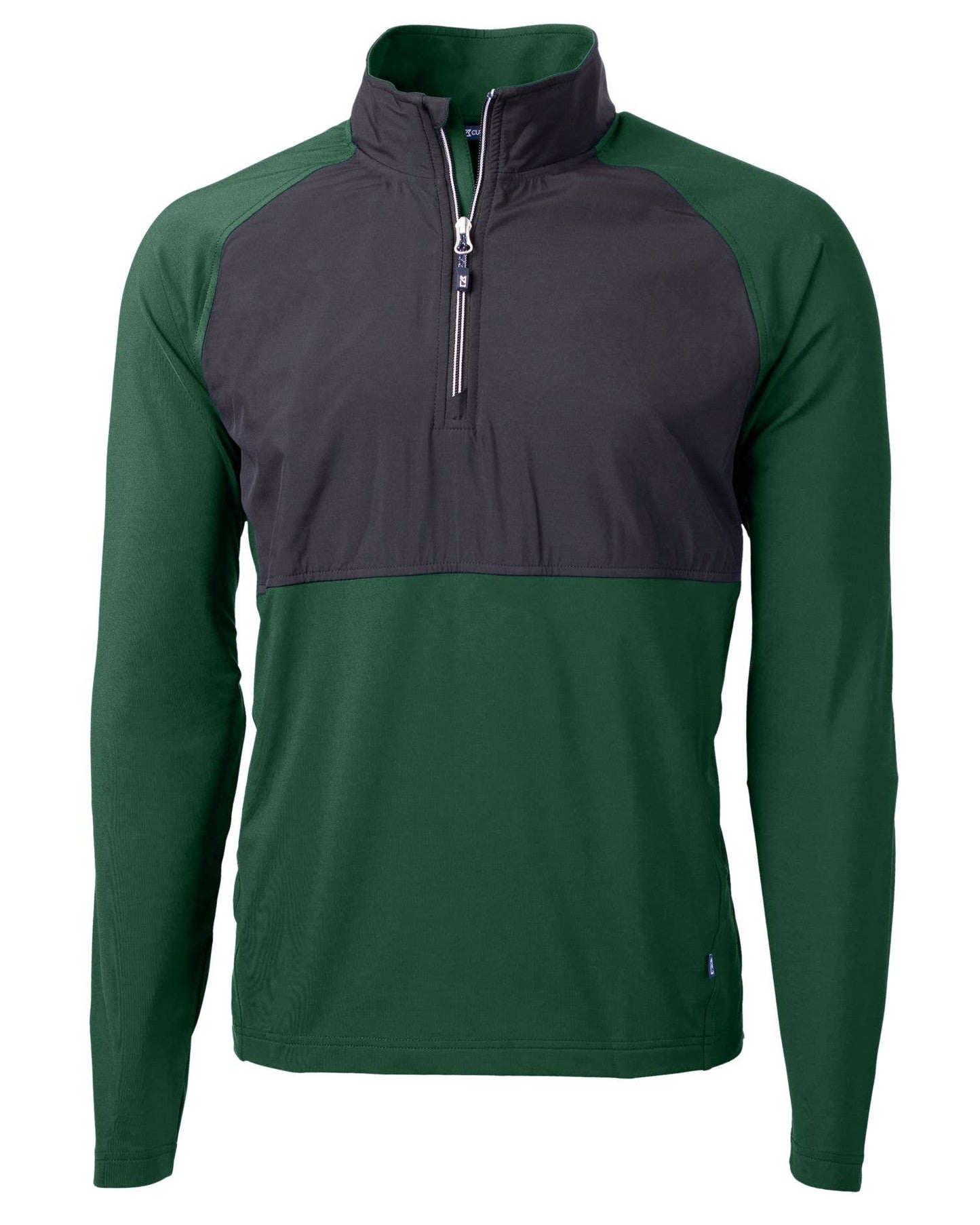 Cutter & Buck Adapt Eco Knit Hybrid Recycled Quarter Zip: Navy Blue / M