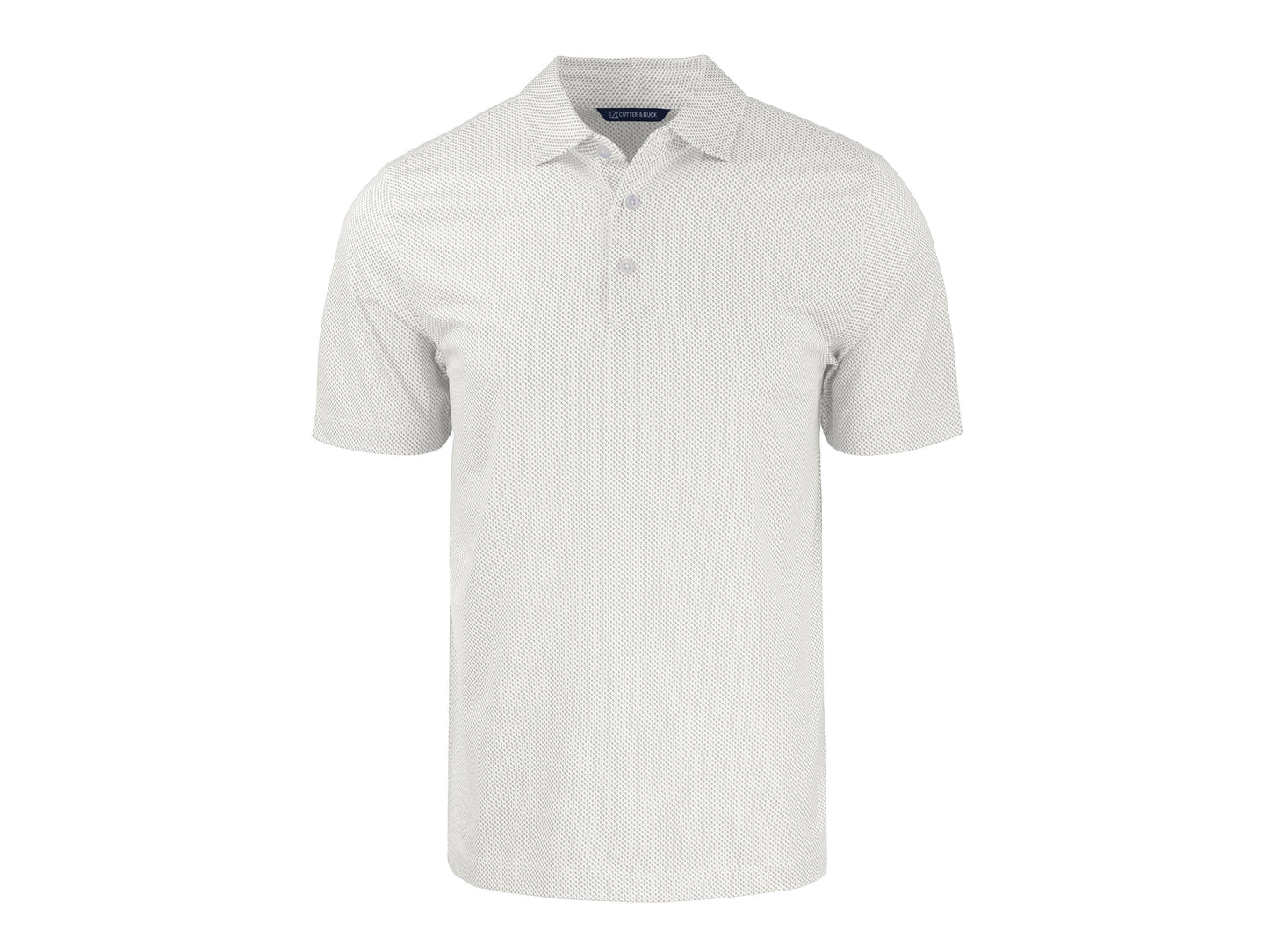 Cutter & Buck Pike Eco Symmetry Print Recycled Mens Polo: Black/White / XL