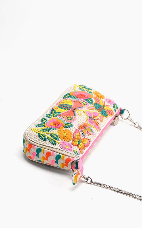 America & Beyond Rainbow Wings Floral Shoulder Bag