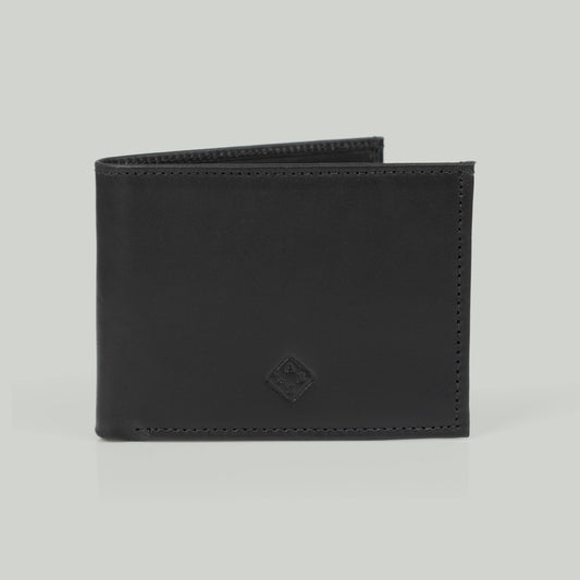 Classic Bifold Leather Wallet: Black-Brown