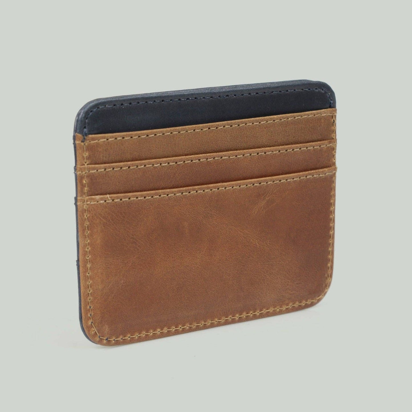 Classic Leather Card-Holder: Brown-Black