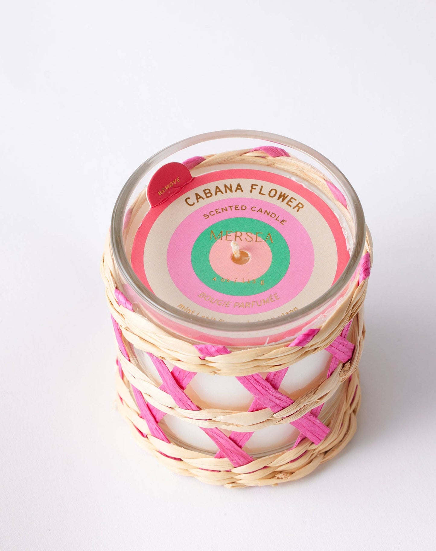 Cabana Flower Seagrass Candle: Cabana Flower