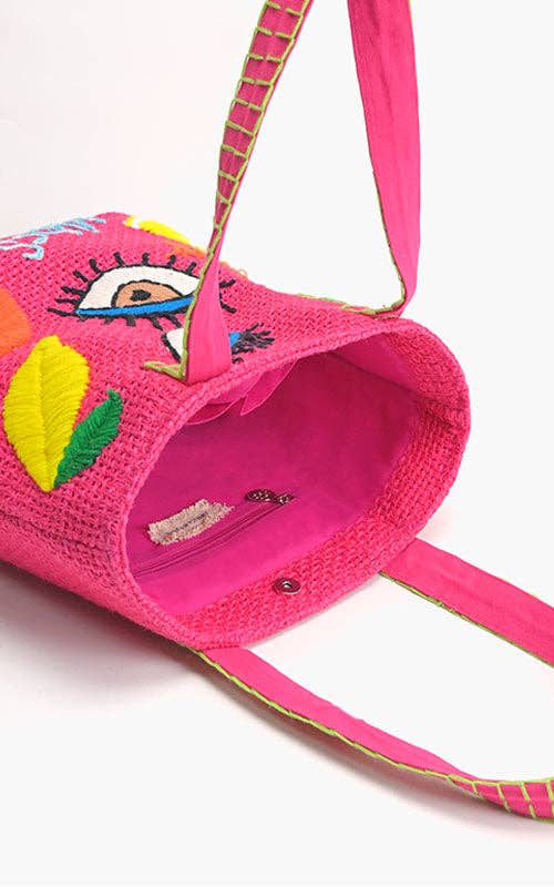 America & Beyond Pink Bliss Fruitful Charm Tote