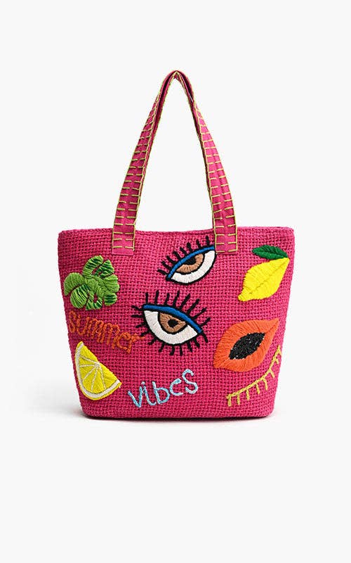 America & Beyond Pink Bliss Fruitful Charm Tote