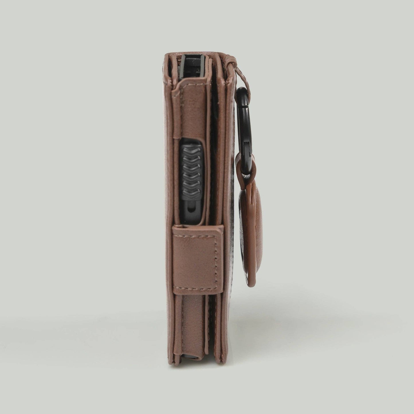 Brown Pop-Up Wallet with magnetic close and Airtag holder