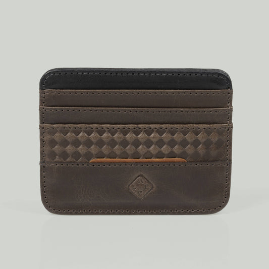 Classic Leather Card-Holder: Brown-Black