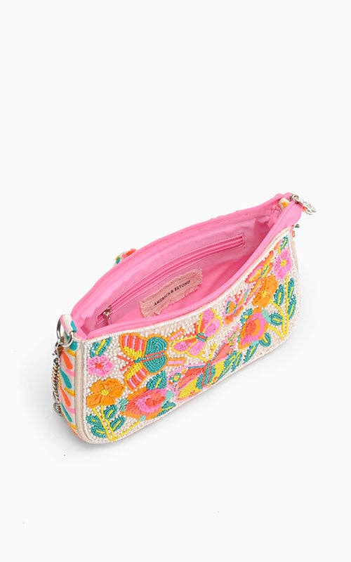 America & Beyond Rainbow Wings Floral Shoulder Bag