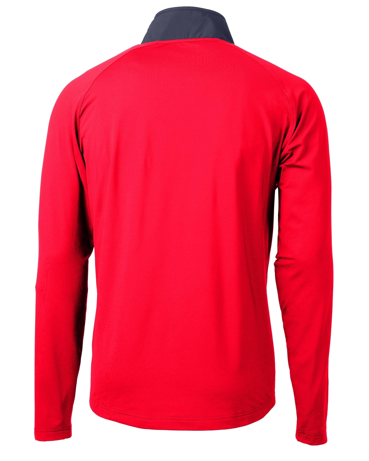 Cutter & Buck Adapt Eco Knit Hybrid Recycled Quarter Zip: Navy Blue / XL